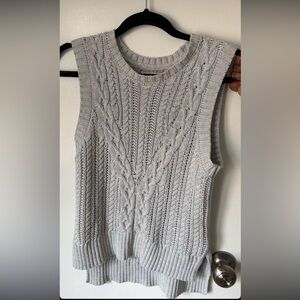 ✨SOLD✨ Rachel Zoe Light Gray Cable Knit Top